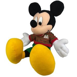 Large Size Disneys Mickey Mouse Limited Holiday Christmas Clothes 20” Plush Toy